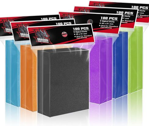 600PS Matte Trading Card Protective Sleeves,Top Loaders Binder Card Sleeves Fit for Baseball,Football,Magic,MTG,TCG,Yugioh Sleeves(6 Colours Style 2) in Saudi Arabia