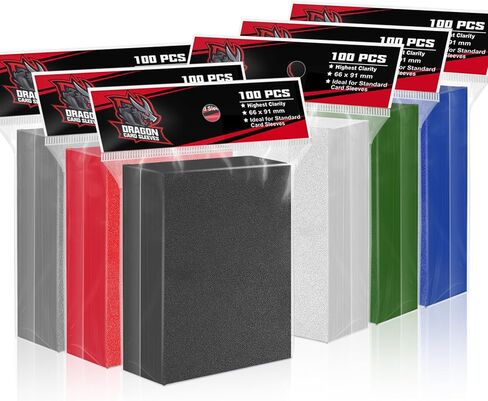 600PS Matte Trading Card Protective Sleeves,Top Loaders Binder Card Sleeves Fit for Baseball,Football,Magic,MTG,TCG,Yugioh Sleeves(6 Colours Style 2) in Saudi Arabia