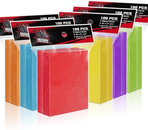 600PS Matte Trading Card Protective Sleeves,Top Loaders Binder Card Sleeves Fit for Baseball,Football,Magic,MTG,TCG,Yugioh Sleeves(6 Colours Style 2) in Saudi Arabia