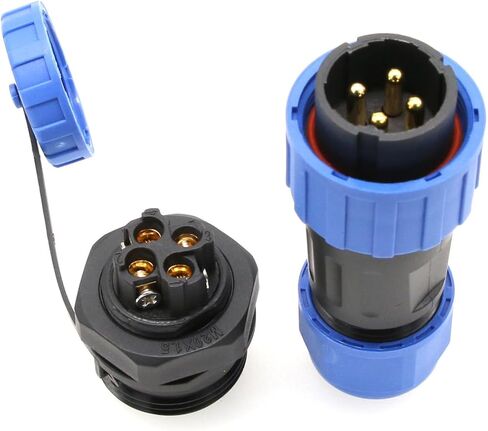 TY20 4 Pin 25A 380V Waterproof Electrical Connector, Male Female Cable Plug Socket, Screw Wiring for Power Outdoor Device in Kuwait