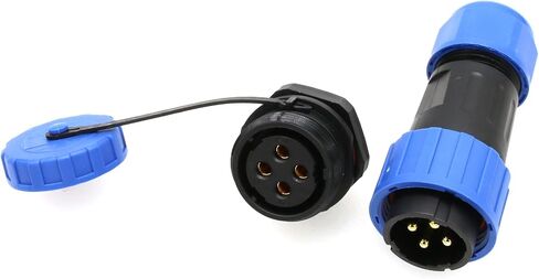 TY20 4 Pin 25A 380V Waterproof Electrical Connector, Male Female Cable Plug Socket, Screw Wiring for Power Outdoor Device in Kuwait
