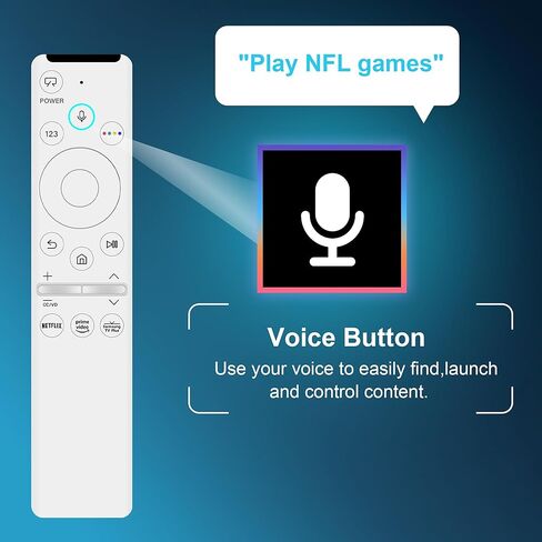 Replacement Voice Remote for Samsung TV Remote Control BN59-01330H/RMCSPR1AP1 Compatible for All Samsung with Voice Function Smart Curved Frame QLED LED LCD Crystal UHD 4K TVs with 3 Shortcut Buttons in Kuwait