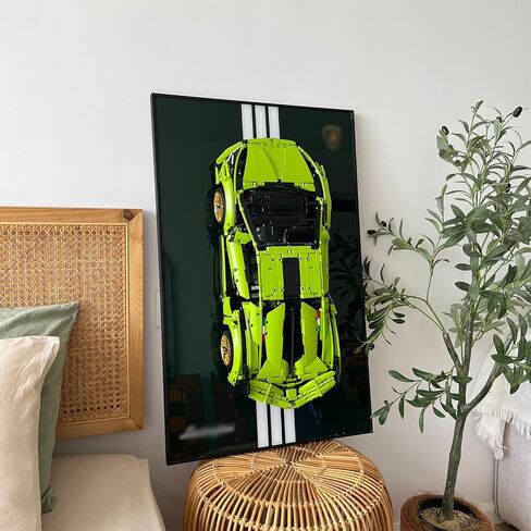 iLuane Display Wallboard for Lego Technic Ferrari Daytona SP3 42143، مقتنيات للبالغين Lego Car Wall Mount لمجموعة البناء، رائعة لمحبي Lego (لوحة الحائط للعرض فقط) in Saudi Arabia