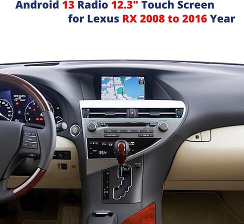 Android 13 Car Radio for Lexus 3th Gen RX Upgrad 12.3" Touch Car Radio for RX270 RX450 RX350 RX450h 2008 to 2016 Built-in GPS CarPlay GPS 4G DSP in Saudi Arabia