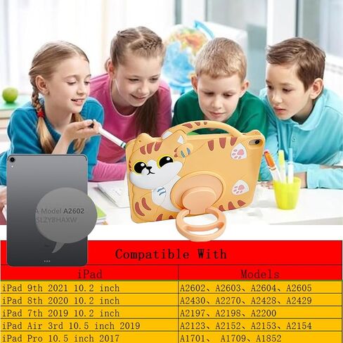 3D Cute Press Duck Case for iPad 10th Generation (2022) 10.9 inch/iPad (A16) 11th 2025 11 inch,Cartoon Character Duck Soft Silicone Rotating Stand Case with Lanyard for Kids Teens Girls Women in Kuwait