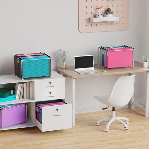 Extra Capacity Legal Size Plastic Hanging File Folders,Heavy Duty 2 Inch Expansion,12 Pack Reinforced Expanding Legal Hanging Folders,Legal Filing Cabinet Folders for Bulky Files,Assorted Color in Saudi Arabia
