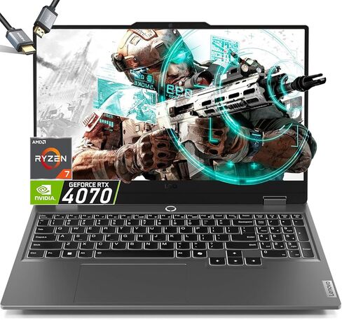 Lenovo LOQ 15.6 Gaming Laptop RTX 4070 - AMD Ryzen 7 7435HS Beat i7-12650H - 32GB DDR5 RAM -2TB PCIe SSD -Backlit Keyboard - FHD Display G-SYNC - Windows 11 - Computadora Gamer PC - 2024 - HDMI Cable in Kuwait