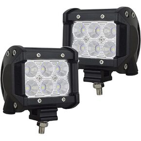 AUXTINGS 6 بوصة 18 واط بقعة LED ضوء العمل مصباح القيادة لسيارة جيب الطرق الوعرة 4WD 4x4 المقصورة UTE SUV ATV شاحنة سيارة قارب، 2 قطعة