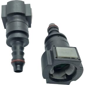Fuel Line Quick Connector Bundy Female to Hose Barb Straight for 5/16 Steel to 1/4 ID 5/16 OD Nylon Tubing, Pack of 2