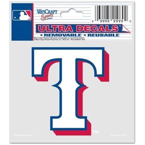 WinCraft MLB Texas Rangers 84403010 Multi-Use Decal, 3" x 4"