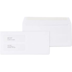 Staples 473949 Double-Window Gummed Envelopes for Laser Forms 500/Box (473949/19049)