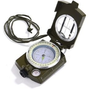 GWHOLE Military Lensatic Sighting Compass Waterproof for Outdoor Activities