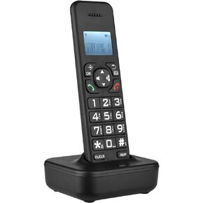 BISOFICE Cordless Phone with Caller ID/Caller Waiting, 1.6 inch Backlight LCD 3 Line Screen Display, Big Button, Speakerphone,Rechargeable Batteries, Support 16 Languages for Office Home Conference