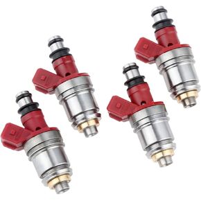Fuel Injectors 16600-86G00 Replacement for Nissan Pickup 2.4L 1995 D21 2.4L 1990-1994 JS2-1 16600-86G10 Pack of 4