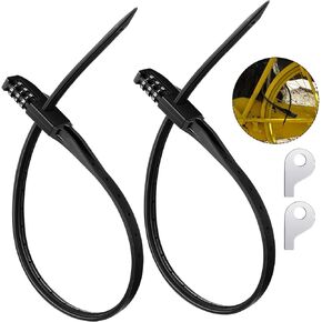 Qunclay Zip Tie Bike Lock Combination Cabinet Refrigerator Locks Bicycle Cable Combo Lock Multi Purpose Security Rack Lock Motorcycle Helmet Lock for Ski French Door Outdoor