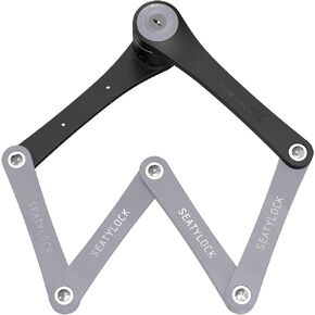 FoldyLock Compact Folding Bike Lock - Award Winning Patented Lightweight High Security Bicycle Lock - Heavy Duty Anti Theft Smart Secure Guard with Keys and Case for Bikes or Scooters (Gray)