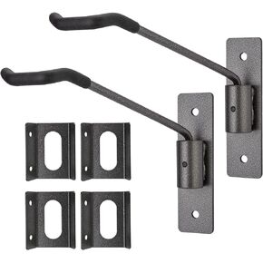 TE DEUM Bike Rack Hook Garage Wall Mount, Swivel Bike Rack, Swing 180 Degrees, Vertical Bike Hanger Hook for Indoor, Bicycle Storage Rack, Space Saving Bike Holder (2 Pack)