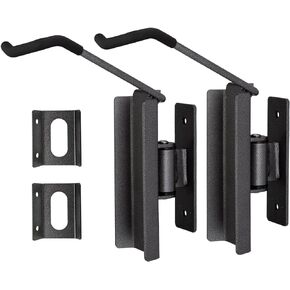 TE DEUM Bike Rack Hook Garage Wall Mount, Swivel Bike Rack, Swing 180 Degrees, Vertical Bike Hanger Hook for Indoor, Bicycle Storage Rack, Space Saving Bike Holder (2 Pack)