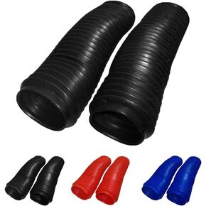 340mm Front Fork Boots Shock Covers Protector Rubber Dust Gator Guard Gaiters For Pit Dirt Bike Motorcycle Motor (Blue)
