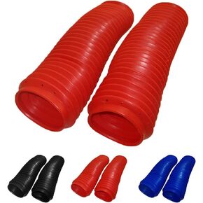 340mm Front Fork Boots Shock Covers Protector Rubber Dust Gator Guard Gaiters For Pit Dirt Bike Motorcycle Motor (Blue)