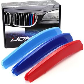 iJDMTOY ///M-Colored Grille Insert Trims Compatible With 2013 2014 2015 BMW F01/F02 7 Series 740i 740Li 750i 750Li etc with 9 Standard Grille Beams