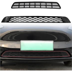 Front Grill Mesh Grille Inserts compatible with Tesla Model 3 and Air conditioning Air Intake Vent Grille Cover for Tesla Model 3 2017-2023 Accessories 2Pcs-set(Black)