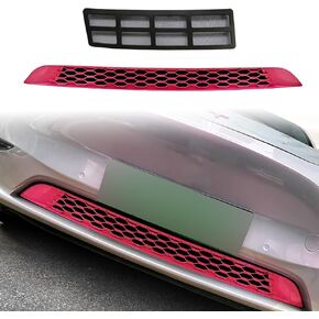 Front Grill Mesh Grille Inserts compatible with Tesla Model 3 and Air conditioning Air Intake Vent Grille Cover for Tesla Model 3 2017-2023 Accessories 2Pcs-set(Black)