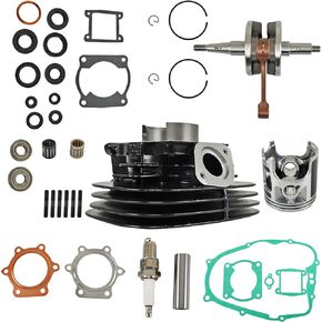 Cylinder Piston Crankshaft Seal Gasket Top End Kit Set Rebuild Kit Replacement for Yamaha Blaster 200 YFS200 1988-2006 2XJ-11311-02-00 2XJ-11631-01-97 37F-11400-00-00