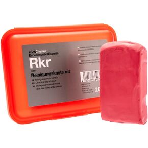KOCHCHEMIE Koch-Chemie - Abrasive Clay Bar - Reinigungsknete Rot, Safe for Paintwork and Glass, Removes Stubborn Deposits (200 Grams)