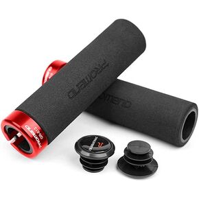 Bike Grips, Soft Foam Handlebar Grips Single Lock-on, Comfortable Non-Slip Bicycle Handle Grips, Handle Bar End Grips for MTB Mountain BMX Beach Cruiser Scooter