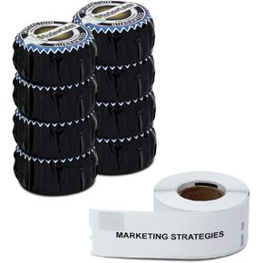 OfficeSmartLabels - 9/16" x 3-7/16" White 1-up File Folder Labels, Compatible with 30327 (8 Rolls - 130 Labels Per Roll)