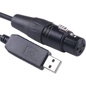USB to DMX Controller Cable FTDI RS485 Interface Dongle Stage Lighting Cable Support for Freestyler Software (16ft)