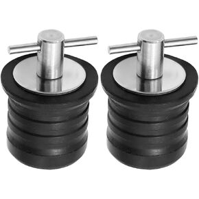 2 Pcs 1-1/4 Inch T-Handle Drain Plug,Twist and Seal Design, Rubber Plug for Boats/Yachts/Kayaks Drain Plug in Saudi Arabia