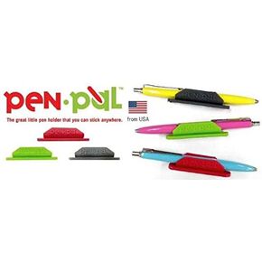 Tops Penpal Rubber Pen/Pencil Holder, 5/8 x 2 5/8 x 5/8 Inches, Assorted Colors, 4 Packs [Includes 4 Holders Only - Picture Show Assortment Of Colors]