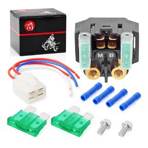 Starter Solenoid Relay M-B & Plug for Yamaha YFZ450 YFZ-R1 YFZ-R6 FZS1000 FZ8 XV1700 FJR1300 V-Star 1100 XVS1100 XVS1300 XV1900 XT250 YZF600R WR250R