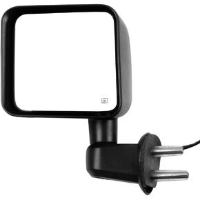ECCPP Driver Side Mirror, Power Heated Rear View Mirrors Black Left Manual Fold fit for 2007 2008 2009 2010 2011 2012 2013 2014 2015 2016 2017 For Jeep Wrangler