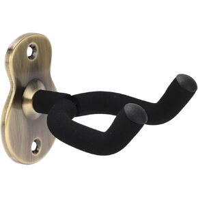 Guitar Wall Mount Hanger Metal Guitar Hanger Display Mount Hangers for Ukulele Violin Studio Room(Champagne gold)
