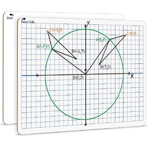 Scribbledo Dry Erase XY Axis Graph Lap Boards 9" X 12" for Student and Classroom Use Math White Board Double Sided White Board