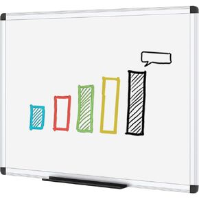 VIZ-PRO Dry Erase Board/Whiteboard, 72 x 40 Inches, Wall Mounted Board for School Office and Home