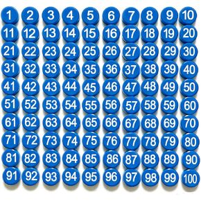 1-100 Magnetic Numbers, Magnets with Number for Dry Erase Boards, Round Number Refrigerator Magnets for Whiteboard in Home and Office (0.8" Diameter, Red)