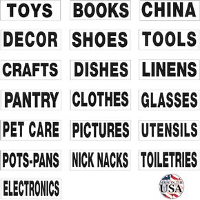 Moving Labels for Boxes, Content Moving Stickers 190 count Packing Labels, Moving Supplies