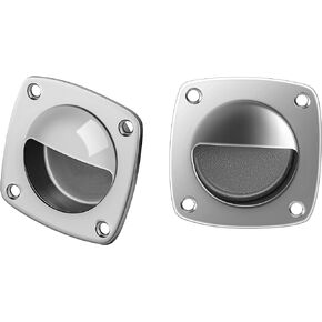 Boat Flush Pull,316 Stainless Steel Boat Hatch Pull Handle,Flush Pulls for Sliding Doors,Boat Cabinet Door Locker Recessed Pull Handle,Pack of 2,Include Installation Screw