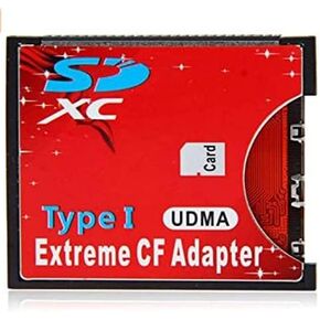 SDHC SDXC to CF Compact Flash Memory Card Adapter Reader Type I CF to SD Card Converter