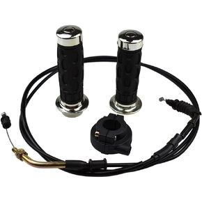 Throttle Twist Grip Set with 78" Scooter Throttle Cable for GY6 50cc, 80cc, 125c, 150cc QMB139 Chinese Scooter Parts