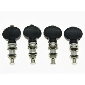 KAISH Set of 4 Gold w/Black Buttons Ukulele Tuners Tuning Keys Pegs Machine Heads