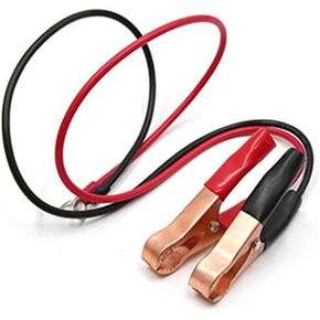 2pcs 56cm 50A Red Black Car Battery Insulated Test Clips Wiring Alligator Clip