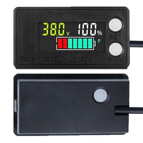 IPX7 Waterproof 12V 24V 36V 48V 60V 72V Golf Cart Voltage Meter Battery Capacity Indicator with LCD Display Backlight, Battery Monitor Gauge Voltmeter Testers for Golf Cart Car Marine RV Motorcycle