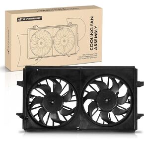 A-Premium Engine Radiator Cooling Fan Assembly Compatible with Select Chevrolet & Pontiac & Saturn Models - Malibu 2006-2012, G6 2006-2010, Aura 2007-2009 - Replace# 22719384, 1580585