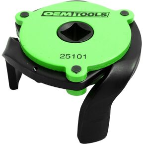 OEMTOOLS 25101 3-Jaw Adjustable Magnetic Oil Filter Wrench Small, Black and Green