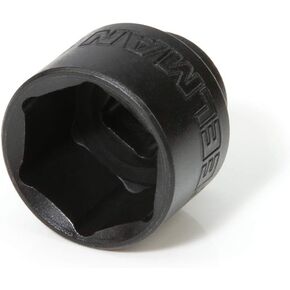 Steelman 24mm Low Profile Oil Filter Wrench Socket for BMW, Chrysler, Jeep, Dodge, Chevy, and Others, 3/8-Inch Drive, Corrosion-Resistant Black Phosphate Coating
